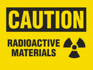 "Radioactive Waste" Polyester Safety Sign_noscript
