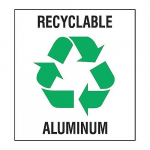 "Recyclable Aluminum" Vinyl Label & Sign_noscript