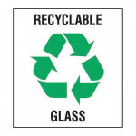 "Recyclable Glass" Vinyl Label & Sign_noscript