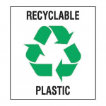 "Recyclable Plastic" Vinyl Label & Sign_noscript