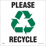 "Please Recycle" Vinyl Label & Sign_noscript