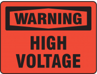 "High Voltage" Polyester Warning Label_noscript