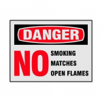 "No Smoking, Matches, Open Flames" Label_noscript