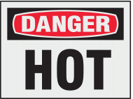 "Hot" Danger Label with Reflective Sheeting_noscript
