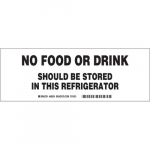 "No Food or Drink" Label_noscript