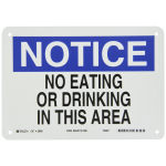 No Eating Or Drinking in This Area Sign_noscript