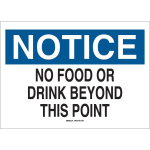 No Food Or Drink Beyond This Point Sign_noscript