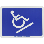 10" x 14" Polystyrene Handicapped Ramp Picto Sign_noscript