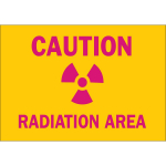 10" x 14" Polystyrene Caution Radiation Area Sign_noscript