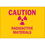 10" x 14" Polystyrene Caution Radioactive Materials Sign_noscript
