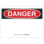 7" x 10" Polystyrene Danger Sign_noscript
