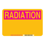 7" x 10" Polystyrene Radiation Sign_noscript