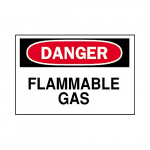 10" x 14" Polystyrene Danger Flammable Gas Sign