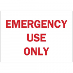10" x 14" Polystyrene Emergency Use Only Sign