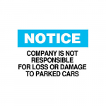 Loss Or Damage To Parked Cars Sign_noscript