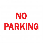 10" x 14" Polystyrene No Parking Sign_noscript