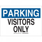 10" x 14" Polystyrene Parking Visitors Only Sign_noscript