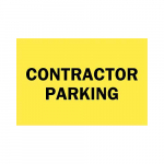 10" x 14" Polystyrene Contractor Parking Sign_noscript