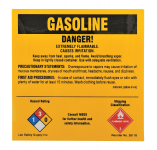 5" x 5" "Gasoline" Polyester Label_noscript