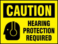 "Hearing Protection Required" Safety Label_noscript