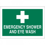 10" x 14" Aluminum Emergency Shower & Eyewash Sign_noscript