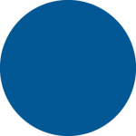 3" Round Blue Paper Label_noscript