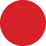 3" Round Red Paper Label_noscript