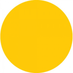 3" Round Yellow Paper Label_noscript
