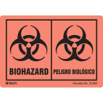 141591 5 x 3.5" "Biohazard" Paper Label_noscript