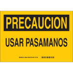 10" x 14" Aluminum Precaucion Usar Pasamanos Sign_noscript