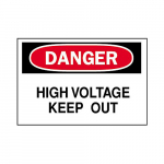 10" x 14" Aluminum Danger High Voltage Keep Out Sign_noscript