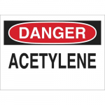 10" x 14" Aluminum Danger Acetylene Sign