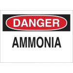 10" x 14" Aluminum Danger Ammonia Sign_noscript
