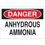 10" x 14" Aluminum Danger Anhydrous Ammonia Sign_noscript