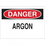 10" x 14" Aluminum Danger Argon Sign