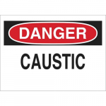 10" x 14" Aluminum Danger Caustic Sign_noscript
