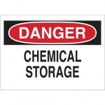 10" x 14" Aluminum Danger Chemical Storage Sign
