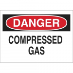 10" x 14" Aluminum Danger Compressed Gas Sign_noscript