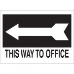 10" x 14" Aluminum This Way To Office Sign_noscript