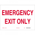 10" x 14" Aluminum Emergency Exit Only Sign_noscript