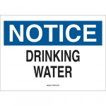 7" x 10" Aluminum Notice Drinking Water Sign_noscript