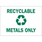 10" x 14" Aluminum Recyclable Waste Only Sign_noscript