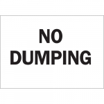 10" x 14" Aluminum No Dumping Sign_noscript