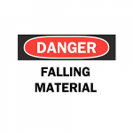 10" x 14" Aluminum Danger Falling Material Sign_noscript