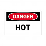 10" x 14" Aluminum Danger Hot Sign_noscript