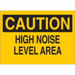 10" x 14" Aluminum Caution High Noise Level Area Sign_noscript