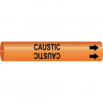 0.75" - 1.375" Dia. Plastic Snap-On Pipe Marker: Caustic_noscript