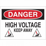 10" x 14" Aluminum Danger High Voltage Keep Away Sign_noscript