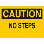 10" x 14" Aluminum Caution No Steps Sign_noscript