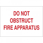 10" x 14" Aluminum Do Not Obstruct Fire Apparatus Sign